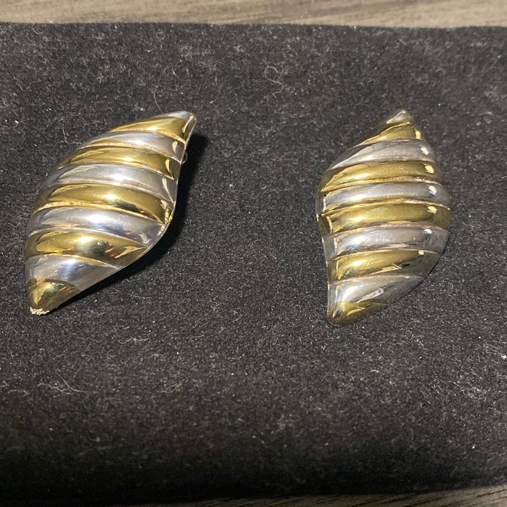Beautiful Two-Toned Sterling Silver Earrings!